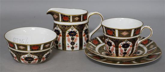 A Royal Crown Derby tea set for four